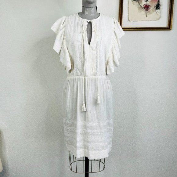 Alice + Olivia Ruffle Embroidered Tunic Peasant Dress - Picture 1 of 9